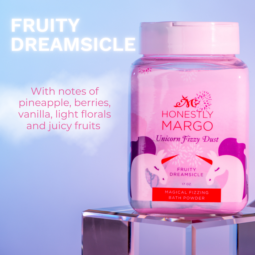 Unicorn Fruity Dreamsicle Fizzy Bath Dust - Honestly Margo